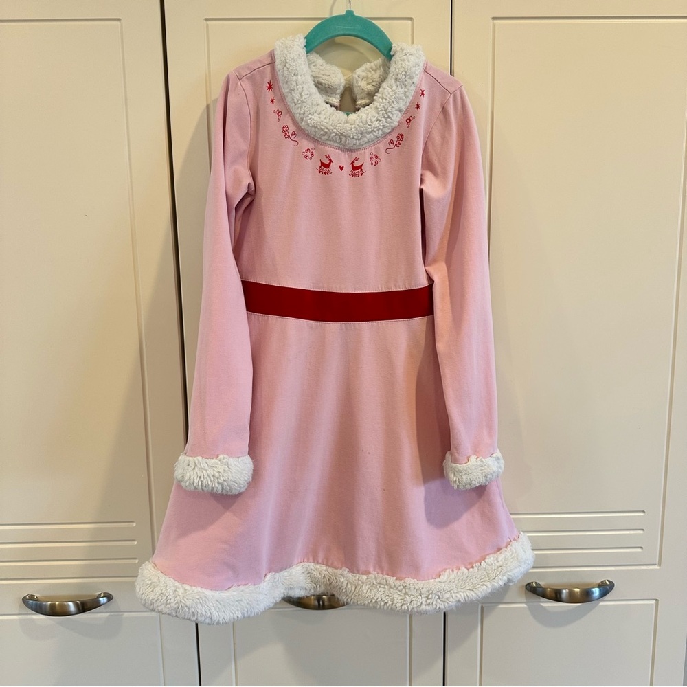 Hanna Andersson Girls Elf Jovie Dress | Size 6-7 | Perfect for Christmas! 🩷❤️